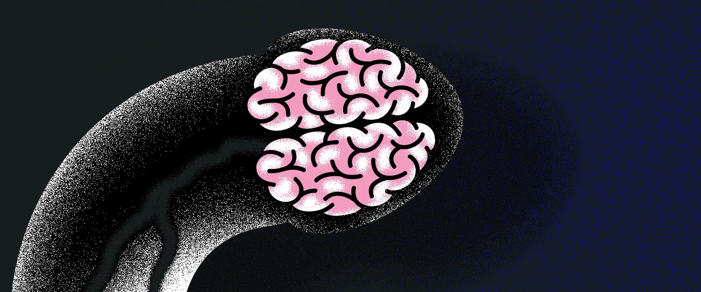 Illustration of the mind-body connection between the brain and male performance
